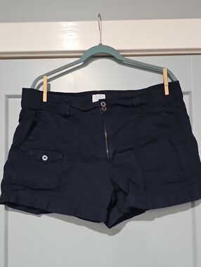 Women's Navy Cargo Pocket Shorts